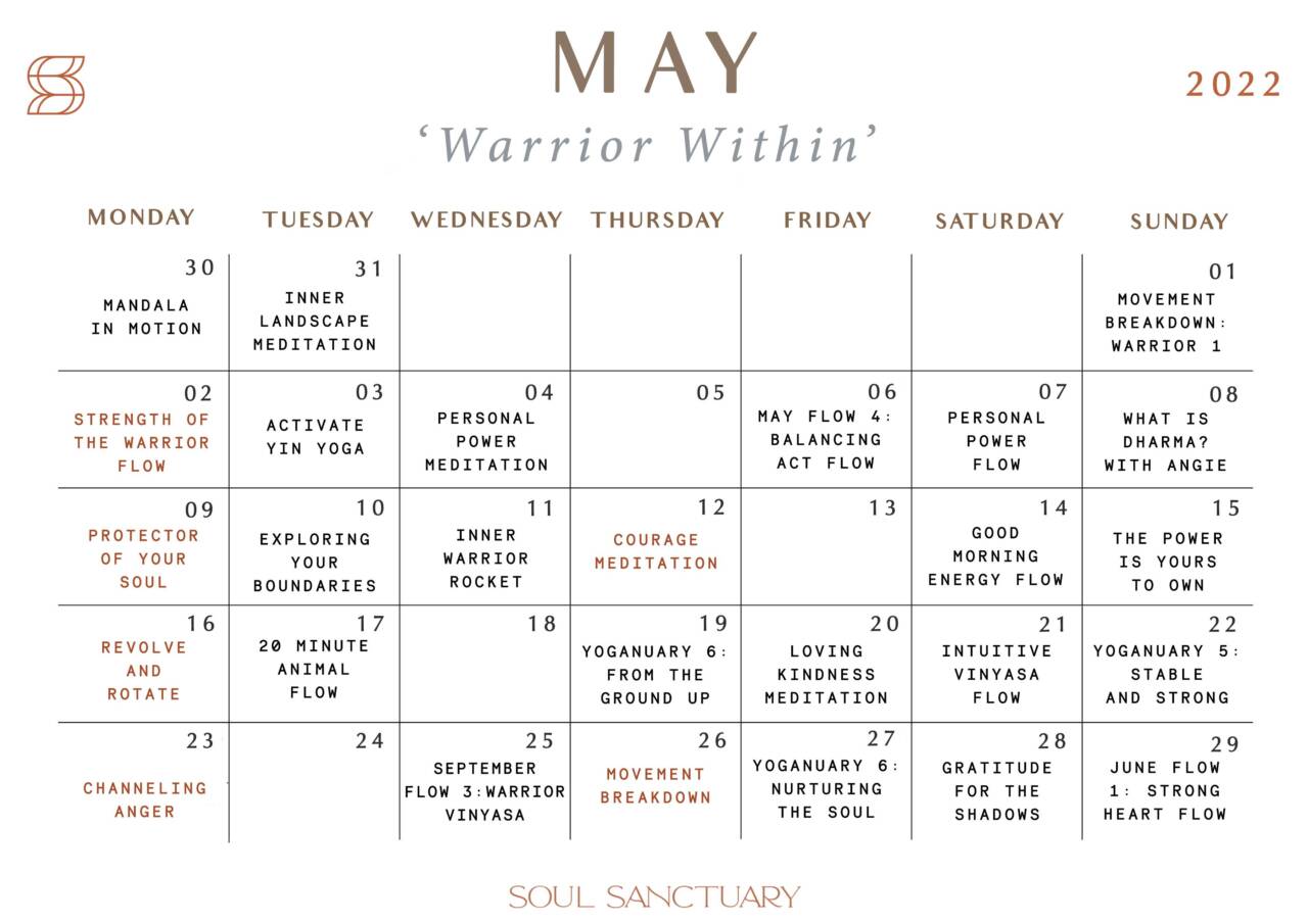 Monthly Calendar Blog